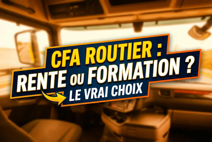 CFA Chauffeur Routier : Retraite ou Formation ? Guide 2026 - CFA Routier 2026 : Partez dès 57 Ans avec 75% du Salaire ! - CFA Chauffeur Routier : Comment s'arrêter avant l'heure ? Miniature CFA Routier : Rente ou Formation ?